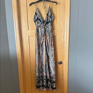 Floral Jumpsuit - Black and Multicolor